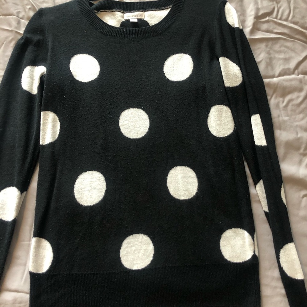 Charming Charlie Polka Dot Sweater